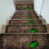 Yeknu Leaf Plank Pattern Non-Slip Security Stair Mat Tread Mute Self-Adhesive Indoor Floor Mats For Home Bedroom Door