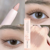 Yeknu 14 Colors White Eyeliner Shiny Glitter Eyeshadow Stick Eye Liner Pen Matte Brown Pink Pearlescent Eyes Makeup Brighten Silkworm