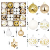 Yeknu Christmas Ball Ornament Set Big Xmas Tree Hanging Pendant Snowflake Merry Christmas Decoration for Home 2025 New Year Party Gift