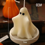 Yeknu Halloween Ghost Candle Creative Ornaments Atmosphere Candle With Spooky Design Luxury Gift Fragrance Candle Party Desktop Decor