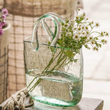 Yeknu Basket-Bag Cottagecore Glass Vase