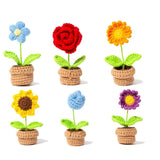 Yeknu Crochet Potted Mini Flowers