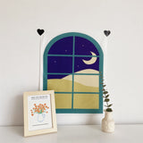 Yeknu Cute Fake Window Tapestry