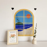 Yeknu Cute Fake Window Tapestry