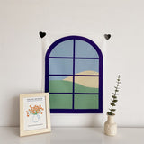 Yeknu Cute Fake Window Tapestry