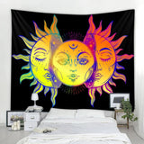 Yeknu Indian Moon out of Sun Tapestry