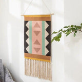 Yeknu Bohemian Geometric Tufted Wall Tapestry