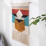 Yeknu Bohemian Geometric Tufted Wall Tapestry