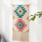 Yeknu Bohemian Geometric Tufted Wall Tapestry