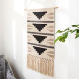 Yeknu Bohemian Geometric Tufted Wall Tapestry