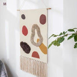 Yeknu Bohemian Geometric Tufted Wall Tapestry