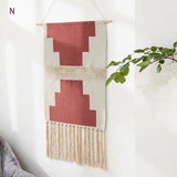 Yeknu Bohemian Geometric Tufted Wall Tapestry