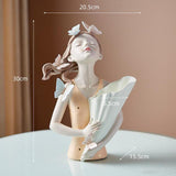 Yeknu Butterfly Forest Girl Figurine Vase