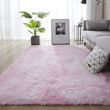 Yeknu Gradient Carpet New Fashion Area Mats For Living Room Bedroom Variegated Soft Comfortable Plush Carpet Gray Modern Rugs