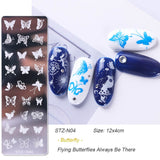 Yeknu Nail Art Stamping Plate Nail Template Gel Printing Stencil Mermaid Flower Leaf Heart Ocean Design Nail Polish Mold NLFB01-06