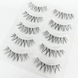 Yeknu False Eyelashes Naturally Simulated Thick Transparent Stem Fake Eyelashes Glimmer Beginner Makeup Tools Lashes