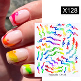 Yeknu 1Pc Spring Water Nail Decal And Sticker Flower Leaf Tree Green Simple Summer DIY Slider For Manicuring Nail Art Watermark