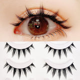 Yeknu New 5 Pairs Eyelashes Cos Dance Performance Eyelash Handmade Acrylic Cross Eyelash Female Japanese 3D Natural Lashes