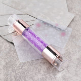 Yeknu Long Cylinder Nail Stamper Dual Head Silicone Sets Clear Milky Nail Gel Polish Transfer Template Pen Image Stencil Tool NL1836