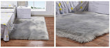 Yeknu Artificial Wool Carpet Living Bedroom Sofa Area Rugs White Shaggy Rectangle Fluffy Soft Mats Luxury Faux Fur Seat Pad Home Decor