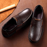 Yeknu Genuine Leather Shoes Men Loafers Soft Cow Leather Men Casual Shoes New Male Footwear Black Brown Slip-on A2088
