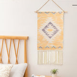 Yeknu Boho Hanging Tapestry with Handmade Tassels Dorm Hotel Wall Hanging Cover Blanket Decor Fabric Home Stay Decoration Accessories