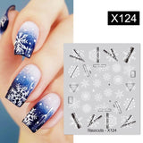 Yeknu 1Pc Spring Water Nail Decal And Sticker Flower Leaf Tree Green Simple Summer DIY Slider For Manicuring Nail Art Watermark