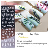 Yeknu Nail Art Stamping Plate Nail Template Gel Printing Stencil Mermaid Flower Leaf Heart Ocean Design Nail Polish Mold NLFB01-06