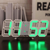 Yeknu 3D LED Digital Alarm Three-dimensional Wall Clock Hanging Watch Snooze Table Calendar Thermometer Electronic Clock Furnishings