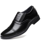 Yeknu Luxury Black Formal Leather Men Flat Oxfords Business Slip on Pointed Toe Fashion Groom Wedding Boutique Shoes 3515