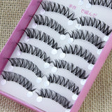 Yeknu Japanese Handmade False Eyelashes Transparent Stem Natural Nude Makeup Simulation Cross Messy Eye Tail Thick False Eyelash