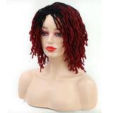 Yeknu 10Inches Braided Wigs  Afro Bob Wig Synthetic DreadLock Wigs For Black Woman Short Curly Ends Cosplay Yun Rong Hair