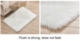 Yeknu Artificial Wool Carpet Living Bedroom Sofa Area Rugs White Shaggy Rectangle Fluffy Soft Mats Luxury Faux Fur Seat Pad Home Decor