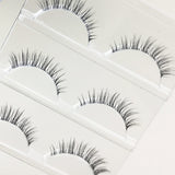 Yeknu Japanese Transparent Terrier Natural False Eyelashes Soft Stem Simulation Eye Tail with Long Air Eyelashes 3 Pairs Lashes