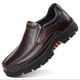 Yeknu Genuine Leather Shoes Men Loafers Soft Cow Leather Men Casual Shoes New Male Footwear Black Brown Slip-on A2088