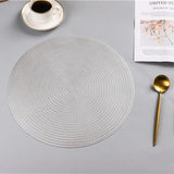 Yeknu 38CM Round PVC Placemat Kitchen Dining Table Mats Steak Pad Anti-scalding Insulation Pads INS Nordic Hotel Restaurant Home Decor