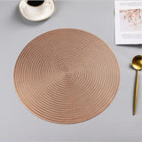 Yeknu 38CM Round PVC Placemat Kitchen Dining Table Mats Steak Pad Anti-scalding Insulation Pads INS Nordic Hotel Restaurant Home Decor