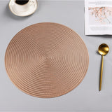 Yeknu 38CM Round PVC Placemat Kitchen Dining Table Mats Steak Pad Anti-scalding Insulation Pads INS Nordic Hotel Restaurant Home Decor