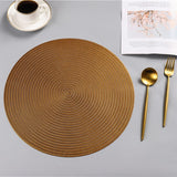 Yeknu 38CM Round PVC Placemat Kitchen Dining Table Mats Steak Pad Anti-scalding Insulation Pads INS Nordic Hotel Restaurant Home Decor