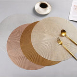 Yeknu 38CM Round PVC Placemat Kitchen Dining Table Mats Steak Pad Anti-scalding Insulation Pads INS Nordic Hotel Restaurant Home Decor