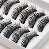 Yeknu Makeup False Eyelashes Natural  Thick False Eyelashes Cross Messy Comfortable Eyelashes False eyelashes 1 box 10 pairs