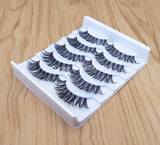 Yeknu New 5 Pairs False Eyelashes Handmade Messy Cross Thick Natural Fake EyeLashes Professional Makeup Tips Long Eye Lashes