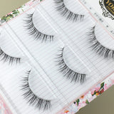 Yeknu Japanese Transparent Terrier Natural False Eyelashes Soft Stem Simulation Eye Tail with Long Air Eyelashes 3 Pairs Lashes