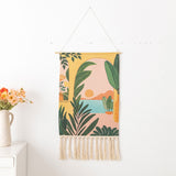 Yeknu Boho Hanging Tapestry with Handmade Tassels Dorm Hotel Wall Hanging Cover Blanket Decor Fabric Home Stay Decoration Accessories