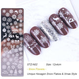 Yeknu Nail Art Stamping Plate Nail Template Gel Printing Stencil Mermaid Flower Leaf Heart Ocean Design Nail Polish Mold NLFB01-06