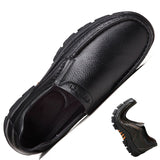 Yeknu Genuine Leather Shoes Men Loafers Soft Cow Leather Men Casual Shoes New Male Footwear Black Brown Slip-on A2088