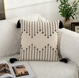 Yeknu Geometric cushion cover Tassels pillow cover Woven Thick Rug Cushion cover For Home decoration Sofa Bed 45x45cm/30x50cm