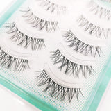 Yeknu False Eyelashes Naturally Simulated Thick Transparent Stem Fake Eyelashes Glimmer Beginner Makeup Tools Lashes