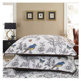 Yeknu Cama de Casal 3 Pe?a Impressa Flowers and birds Leve Suave Colcha Pillowcase Frete