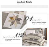 Yeknu Single Double Bed Cotton Embroidered Patchwork 3 Piece Quilted Quilt Light Quilt Pillow Cover len?ol de cama casal